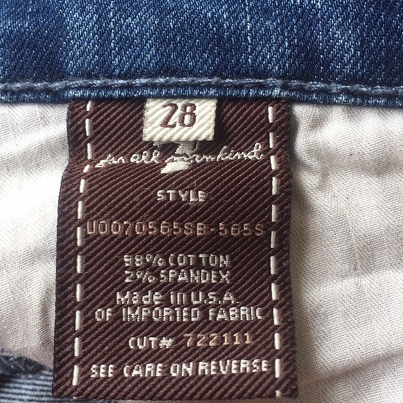 7 For All Mankind Straight Leg Jeans Size 28 - Picture 8 of 8